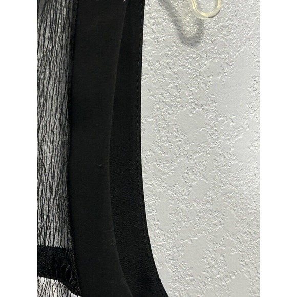 Zara Women’s White Black Floral Lace Sheer Top Upper Neck Zip Up Dress Size L - Picture 12 of 14